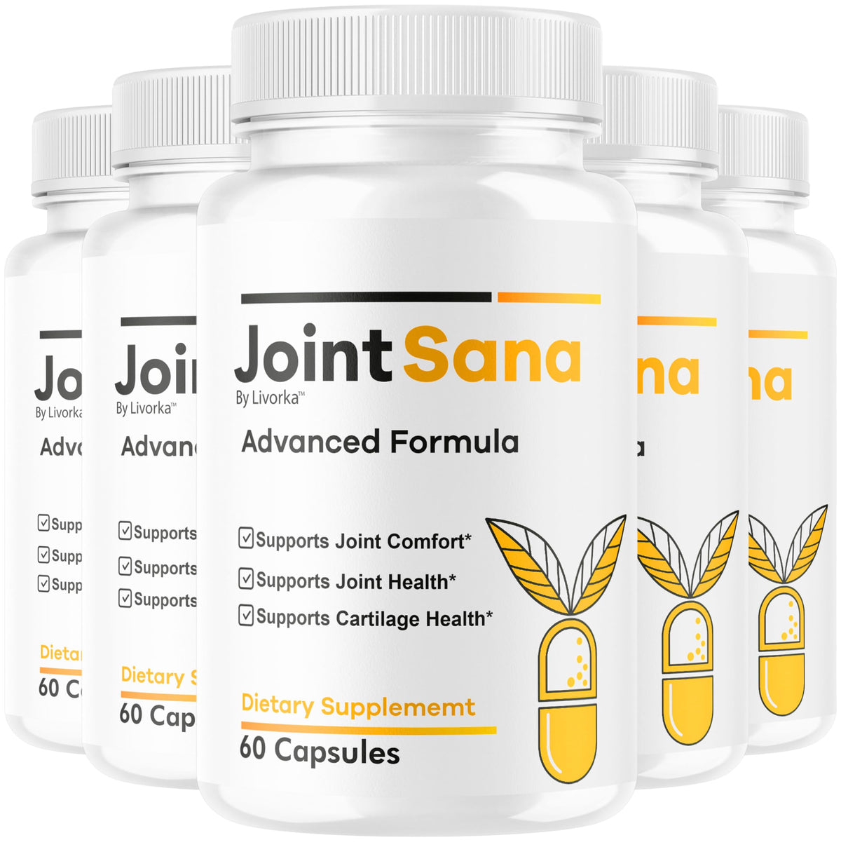 Livorka Joint Sana capsules pack front for daily joint support.