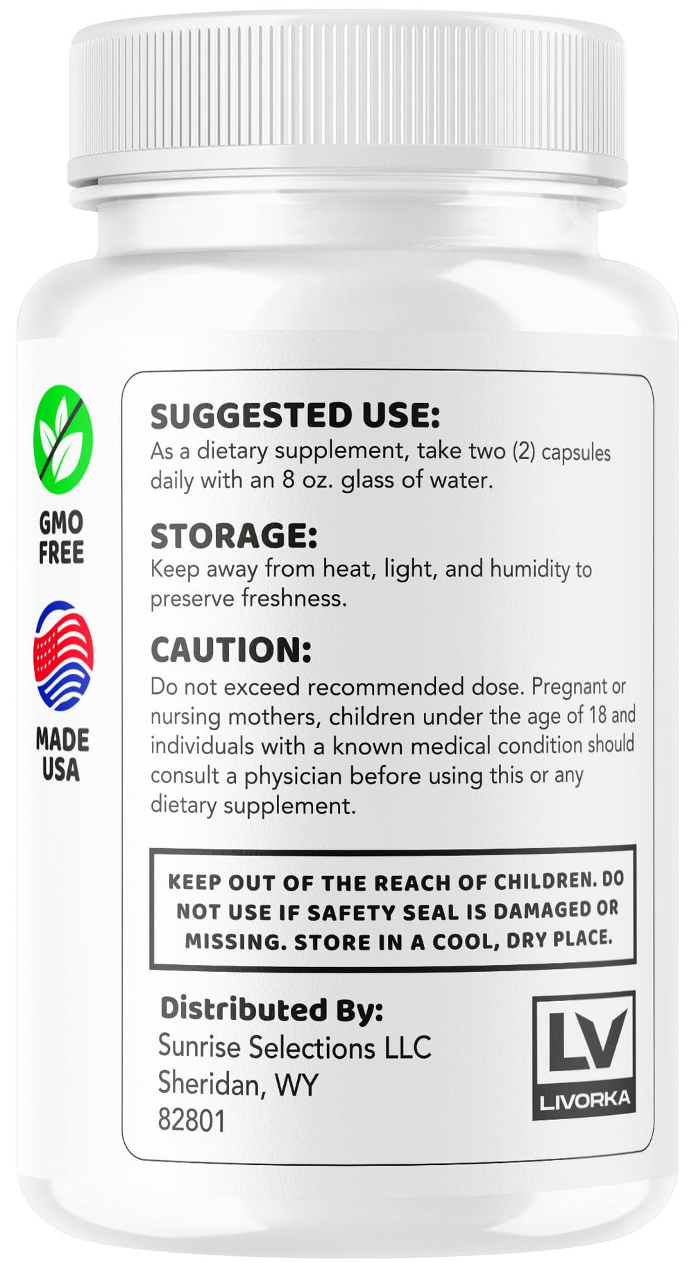 Livorka Joint Sana ingredients label highlighting key nutrients.