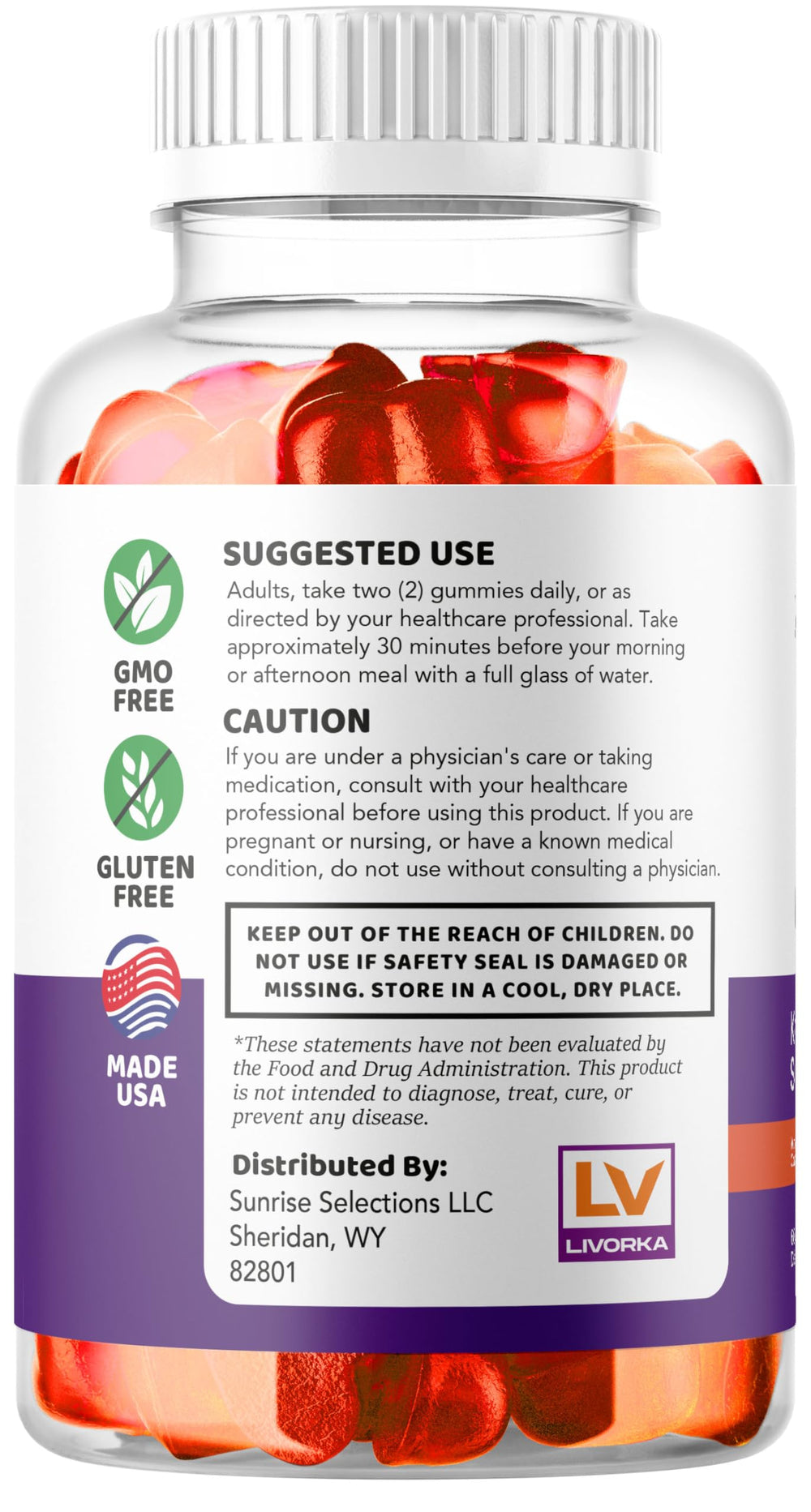 LIVORKA keto-friendly gummies with morning routine context.