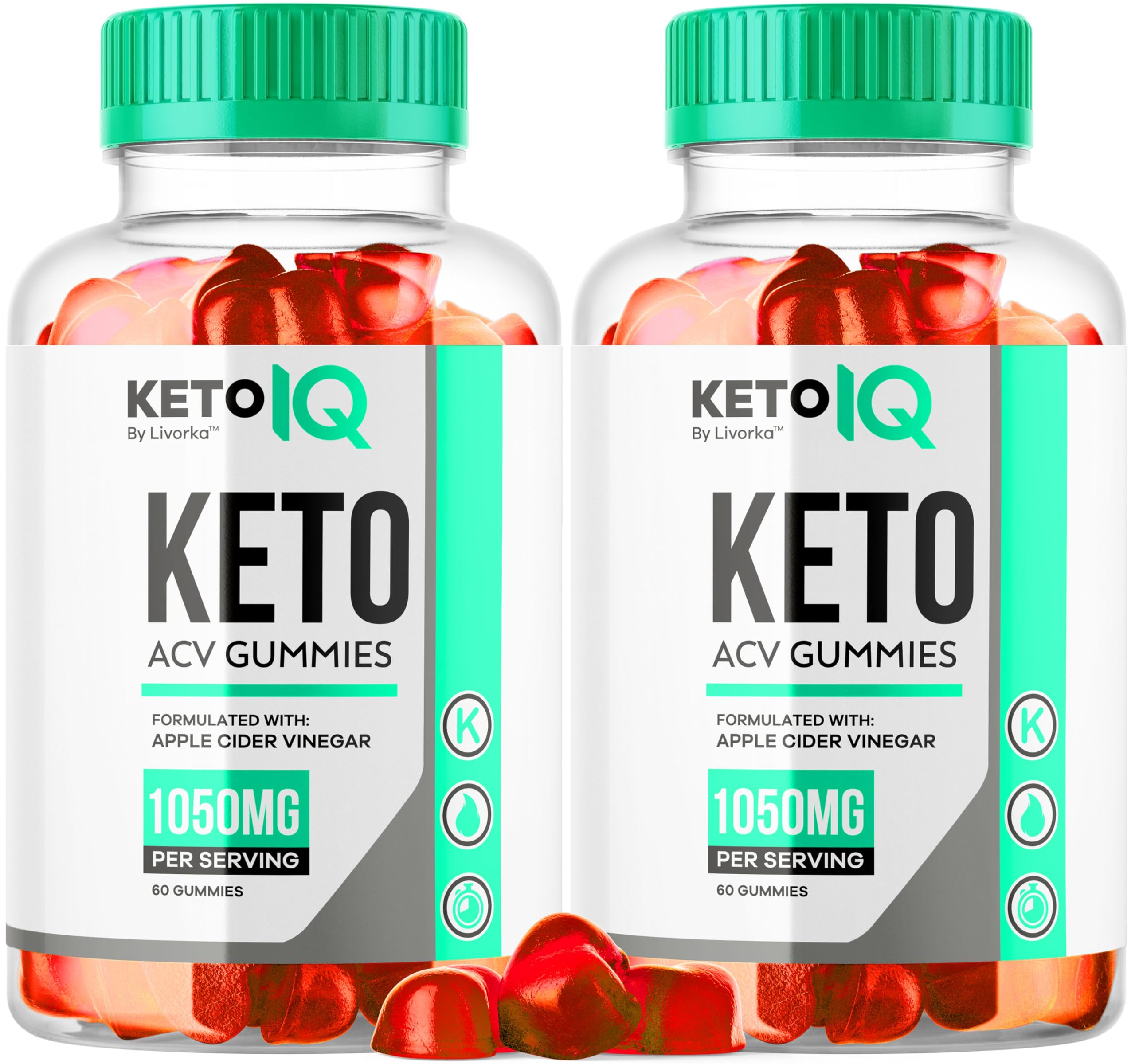 LIVORKA Keto IQ ACV Gummies 2 Pack displayed for daily use and convenience