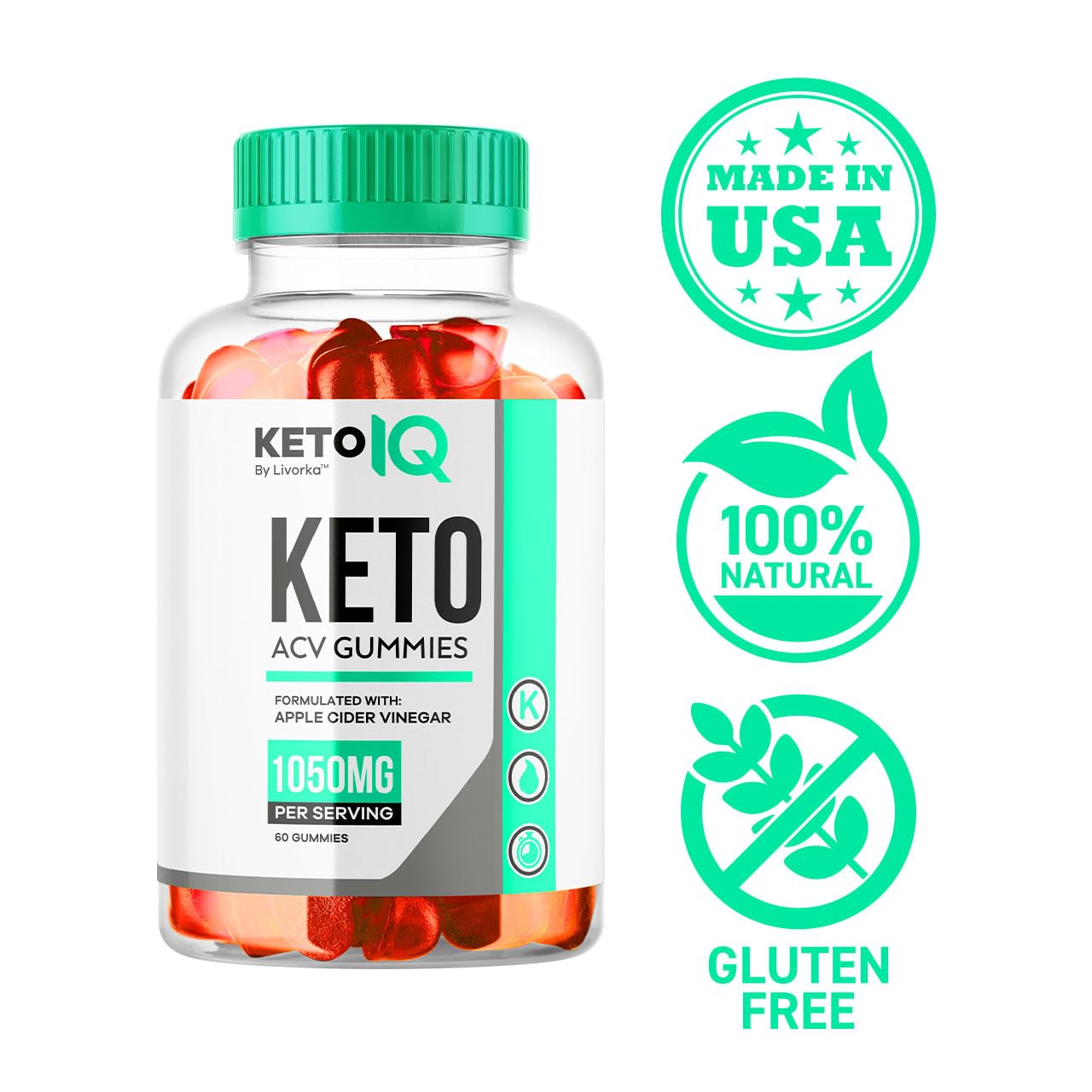 USA manufacturing label on LIVORKA Keto IQ ACV Gummies for safety
