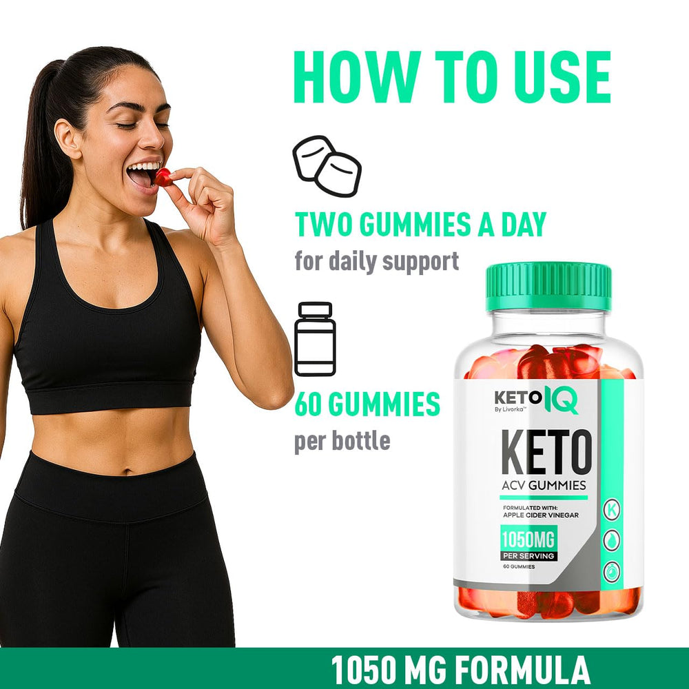 Side view of LIVORKA Keto IQ ACV Gummies bottle and label