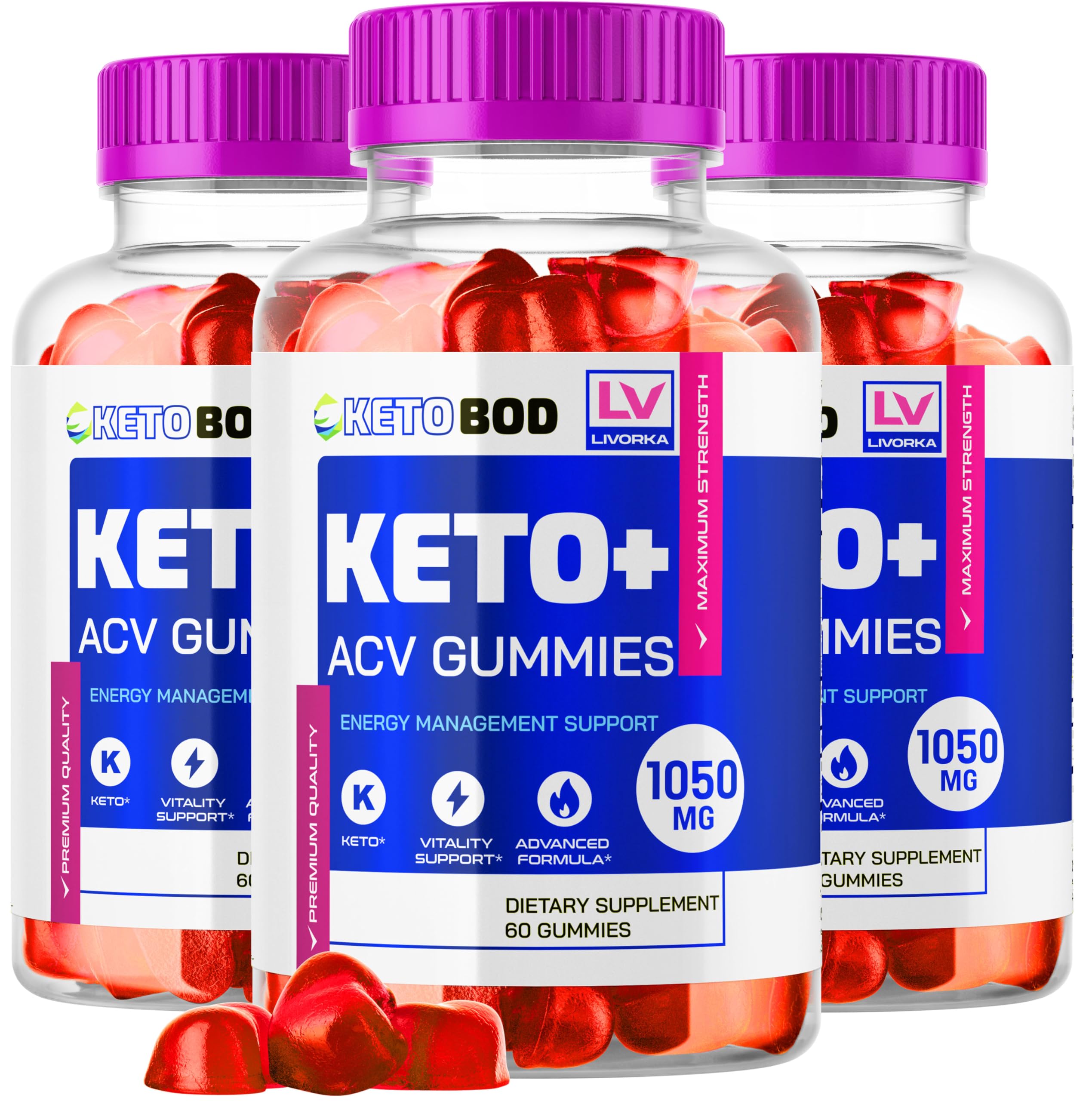 LIVORKA Ketobod ACV Gummies 3-pack bottle for easy daily routine