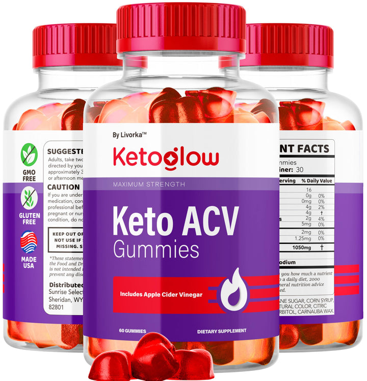 LIVORKA KetoGlow ACV gummies beside a lemon wedge to imply citrus flavor.