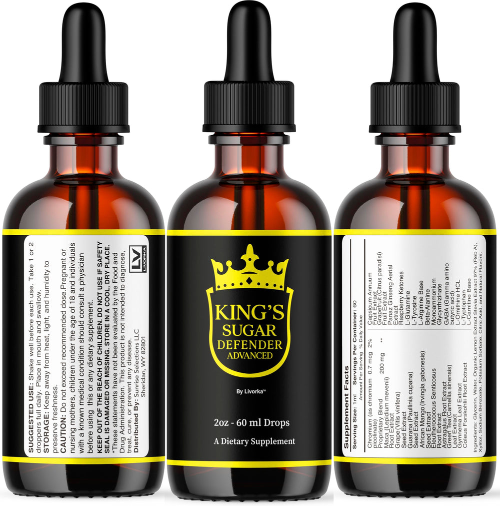 LIVORKA Kings Sugar Defender packaging ready for shelf display.