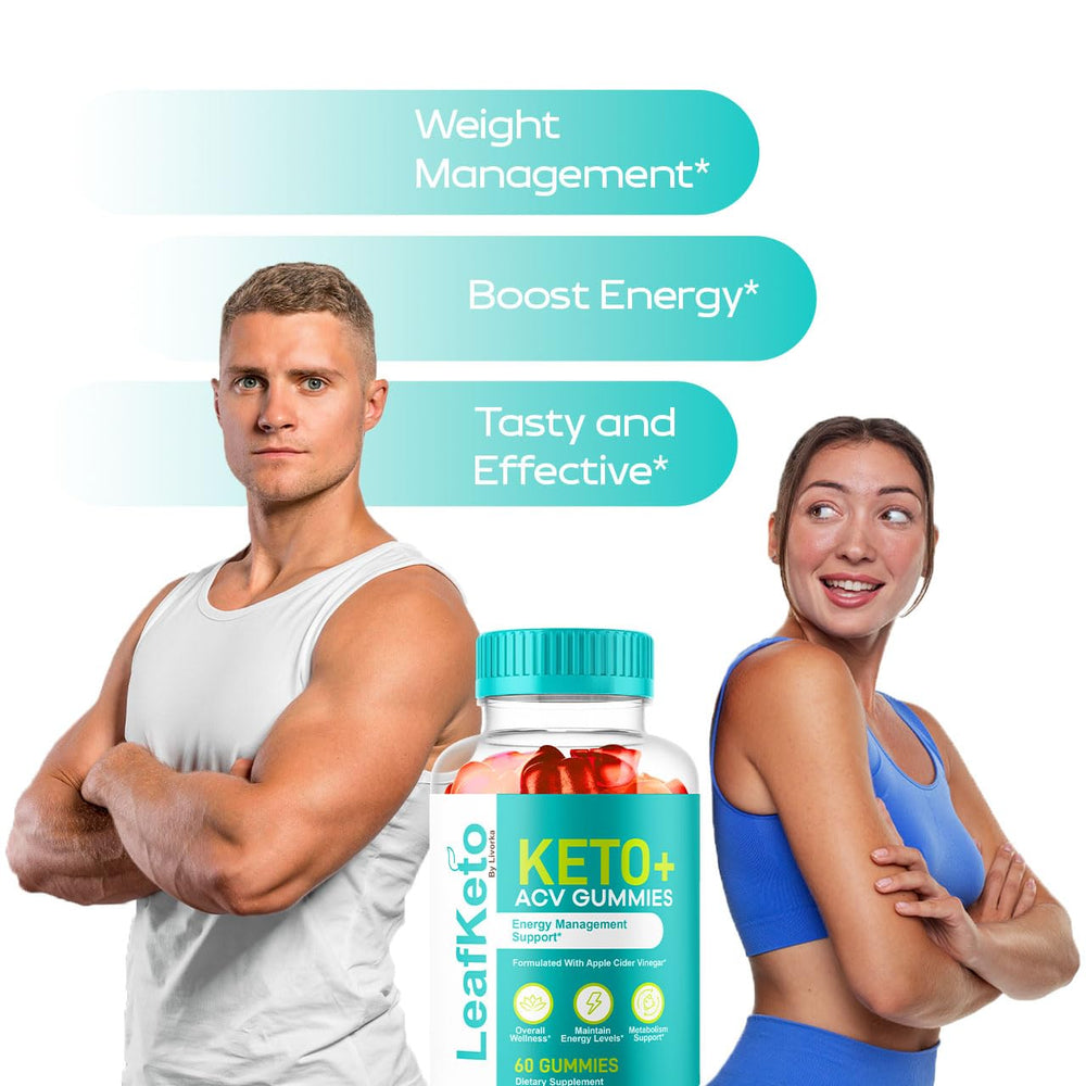 LIVORKA Leaf Keto ACV Gummies close-up, natural ingredients in bite-sized form.
