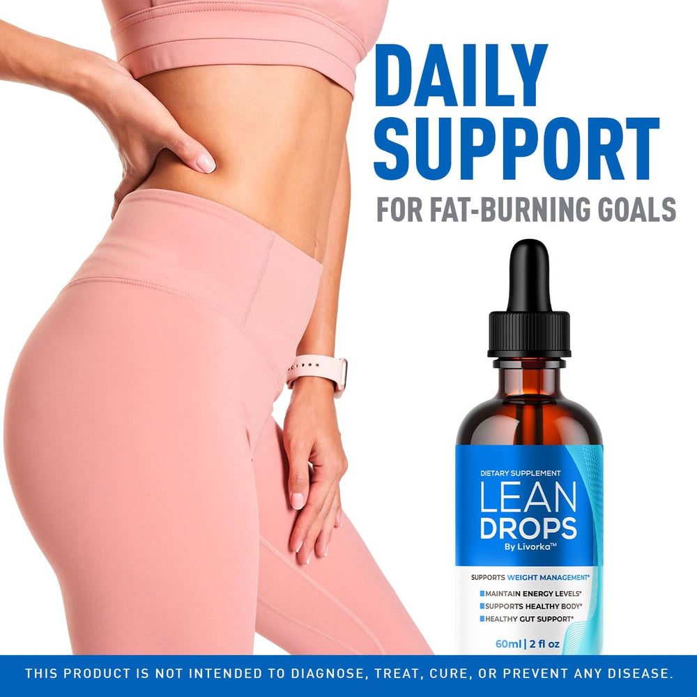 LIVORKA Lean Drops packaging box highlights premium natural ingredients.