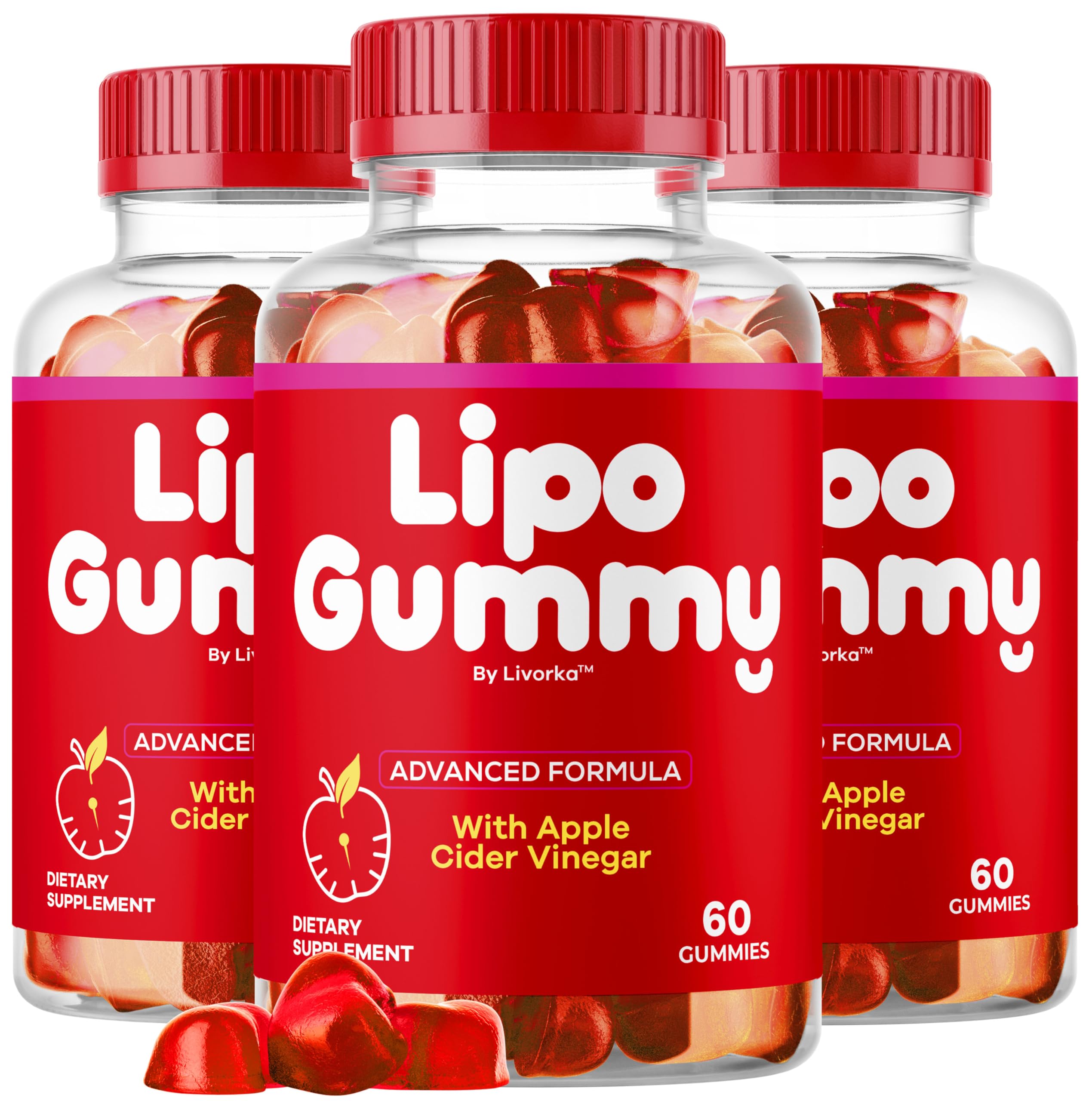 LIVORKA LipoGummy bottle front for daily wellness support.