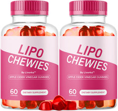 LIVORKA LipoChewies bottle close-up for daily wellness with ACV gummies.