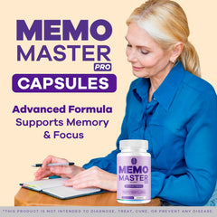 LIVORKA Memo Master Pro bottle label highlights natural ingredients and 60 capsules per bottle.