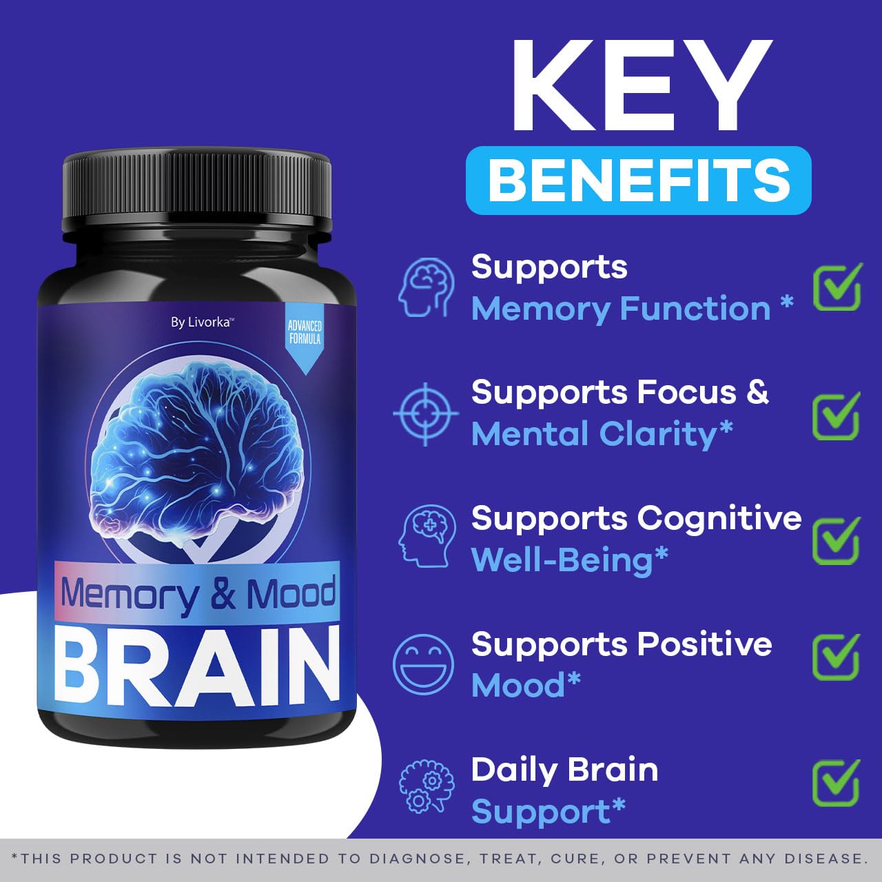 LIVORKA Memory Mood Brain bottle side view for product details.