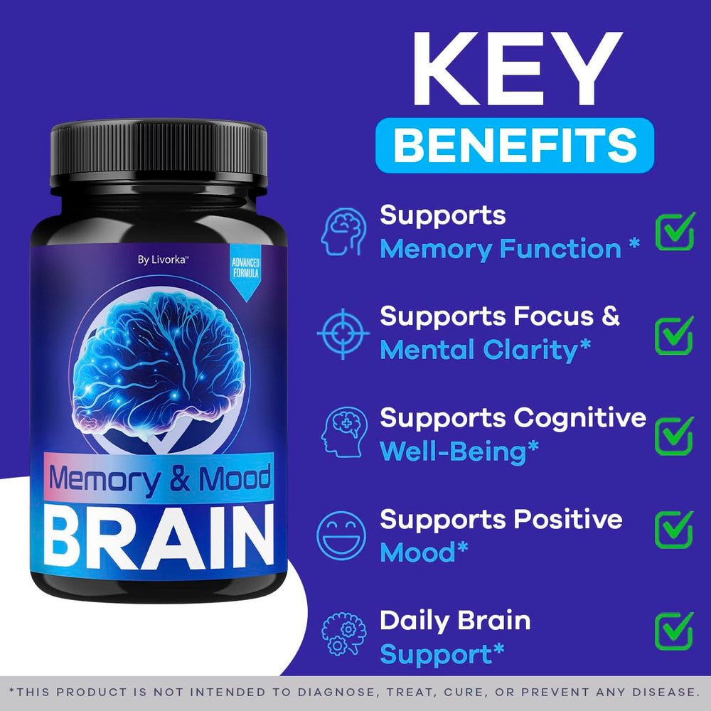 LIVORKA Memory Mood Brain bottle side view for product details.