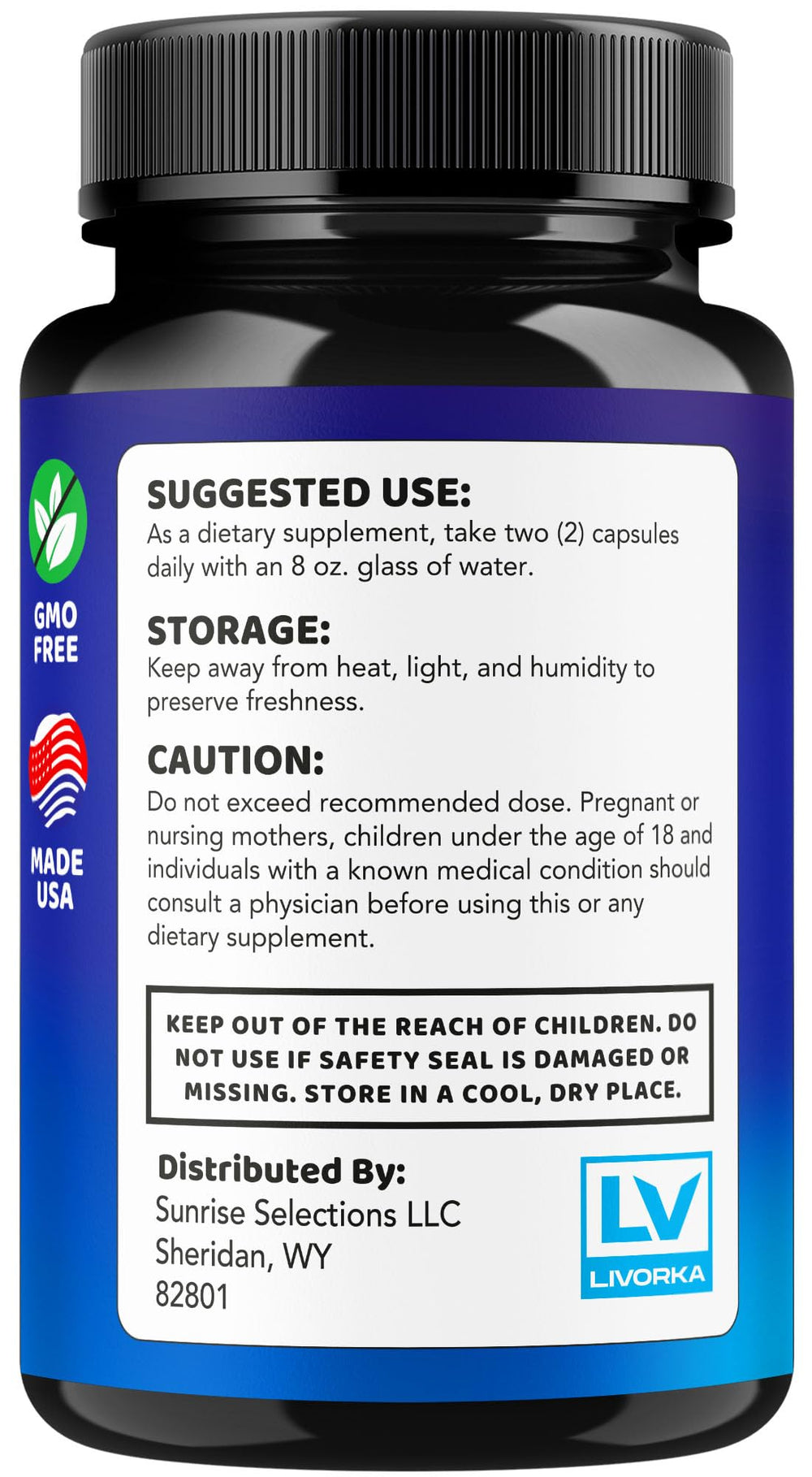 LIVORKA Memory Mood Brain packaging inset highlighting three‑month supply.