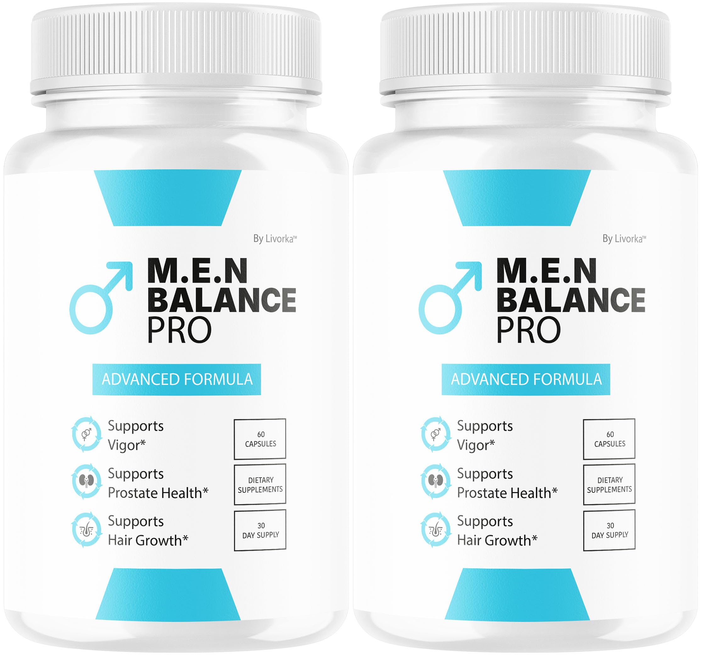 LIVORKA M.E.N Balance Pro bottle for daily wellness support.