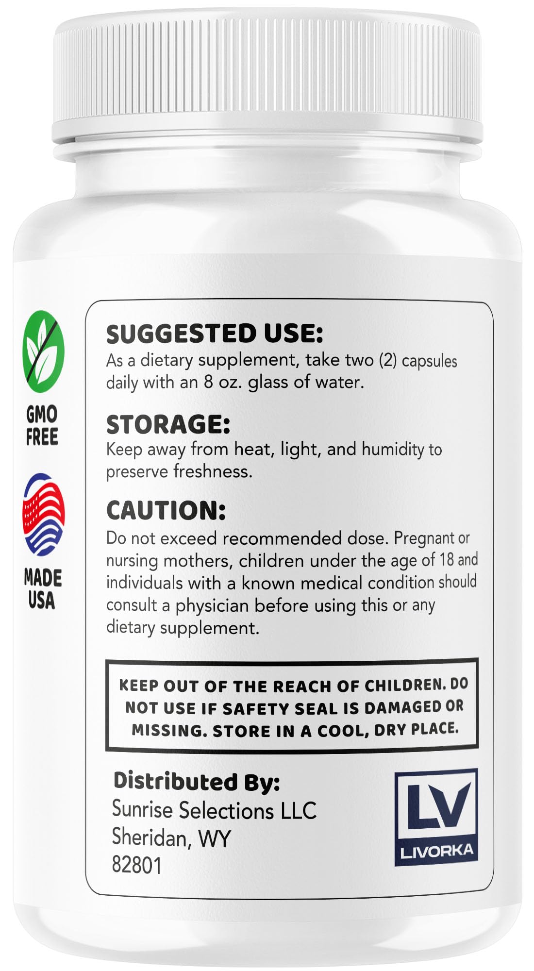 LIVORKA Mind Guard dosing guide illustration emphasizes consistency.
