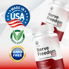 Pouring Nerve Freedom Pro capsules from the bottle into the hand