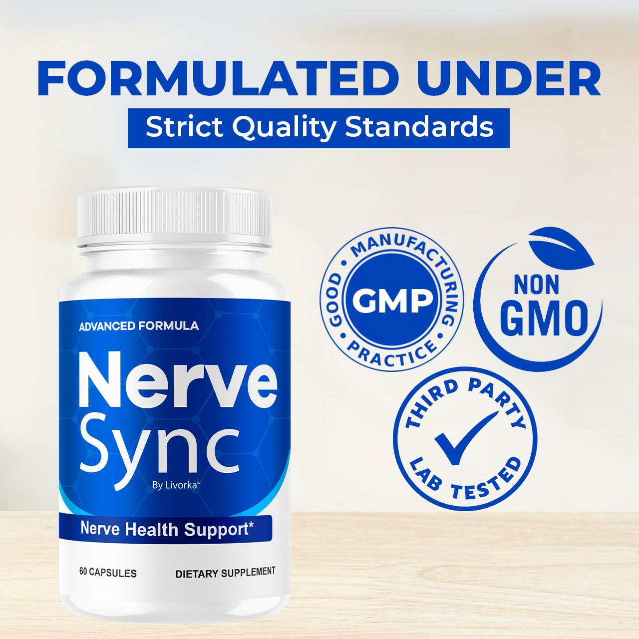 LIVORKA Nerve Sync capsules in hand demonstrate portable daily use