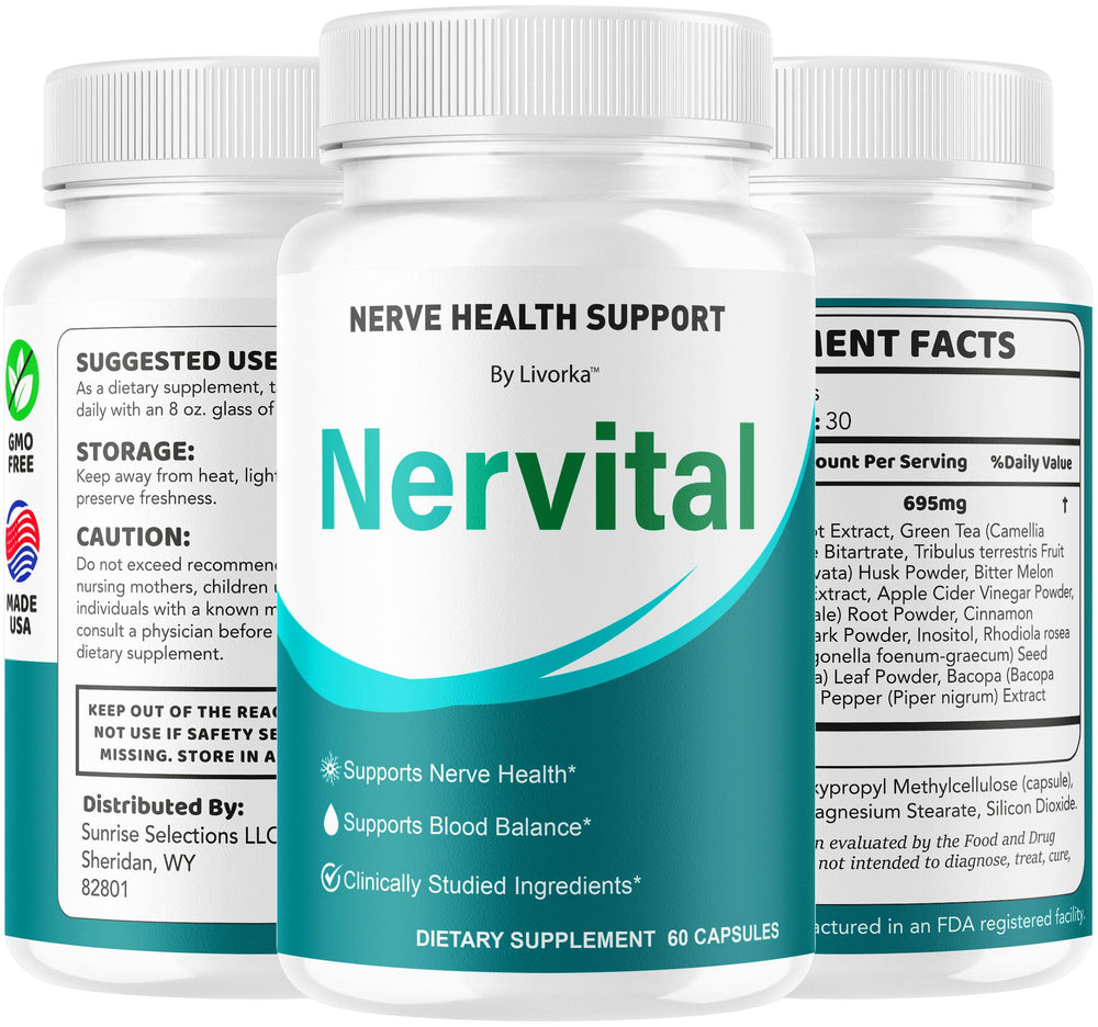 LIVORKA Nervital lifestyle scene conveys daily balance and energy support.