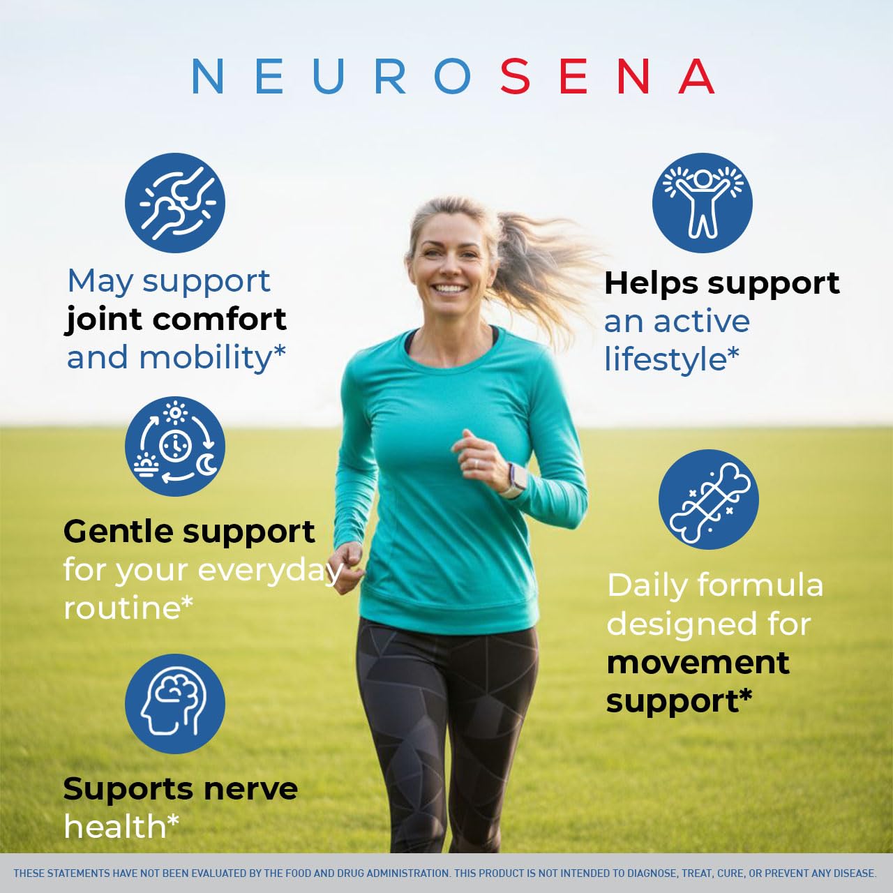 LIVORKA NeuroSena 3-pack display highlighting three-month supply for convenience