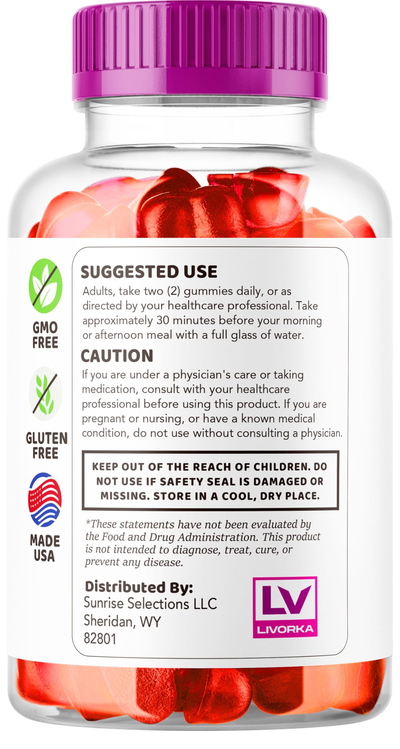 LIVORKA Noura ACV Keto Plus bottle shows natural blend.