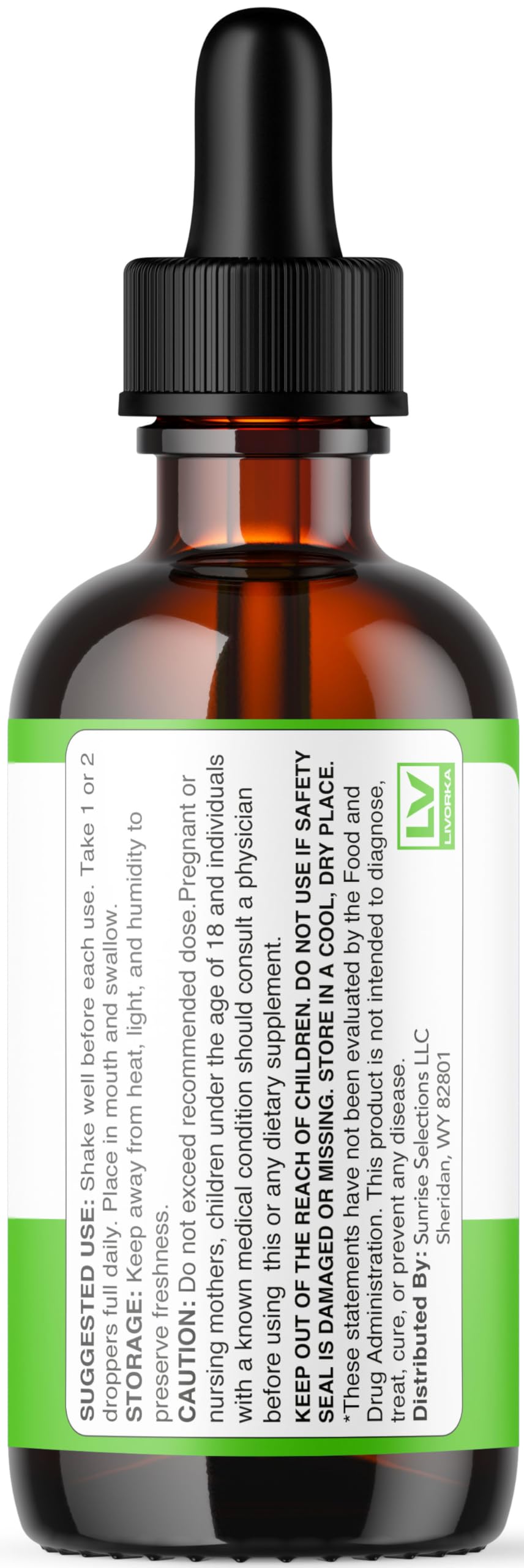 LIVORKA Power Drops Pro natural ingredients close-up suggests clean components.