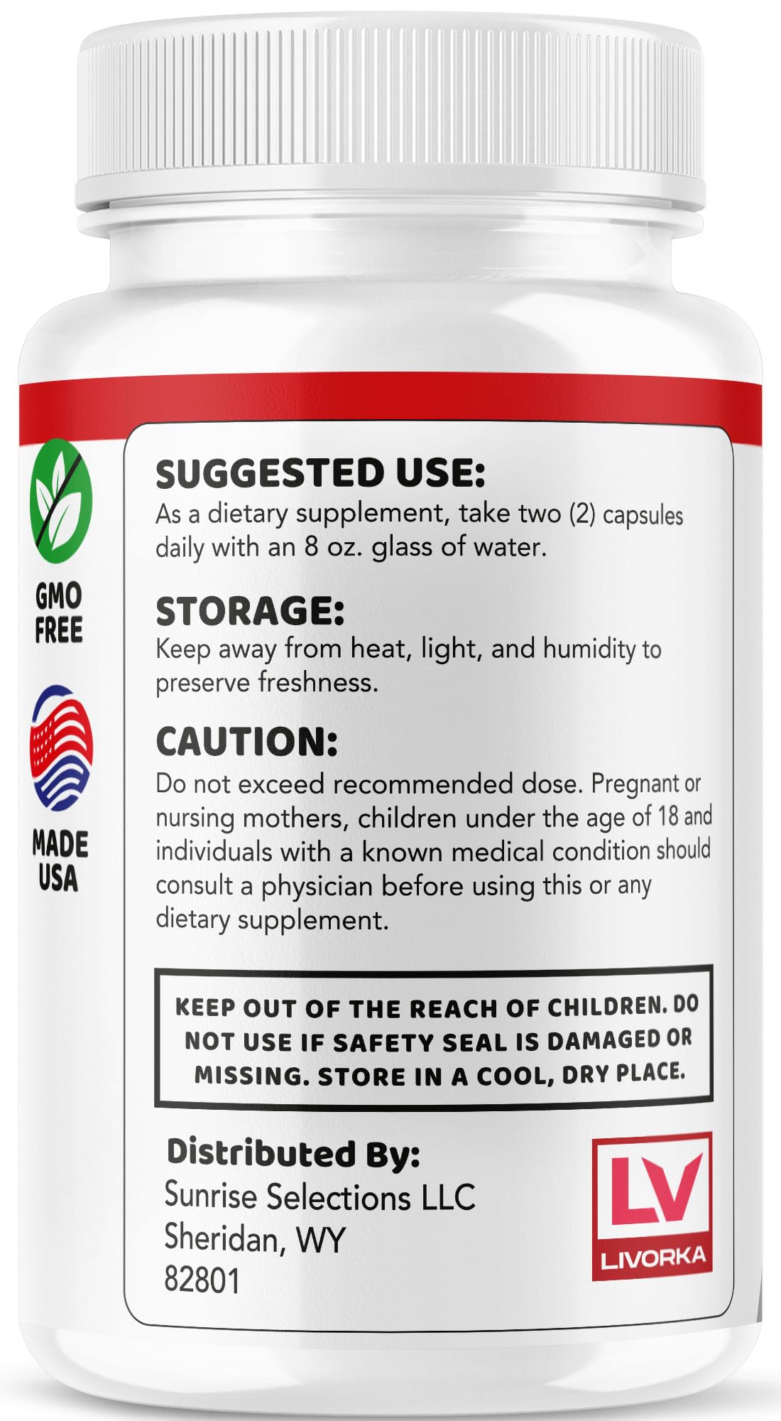 LIVORKA Premium Glyco two-pack on countertop signaling two-month supply