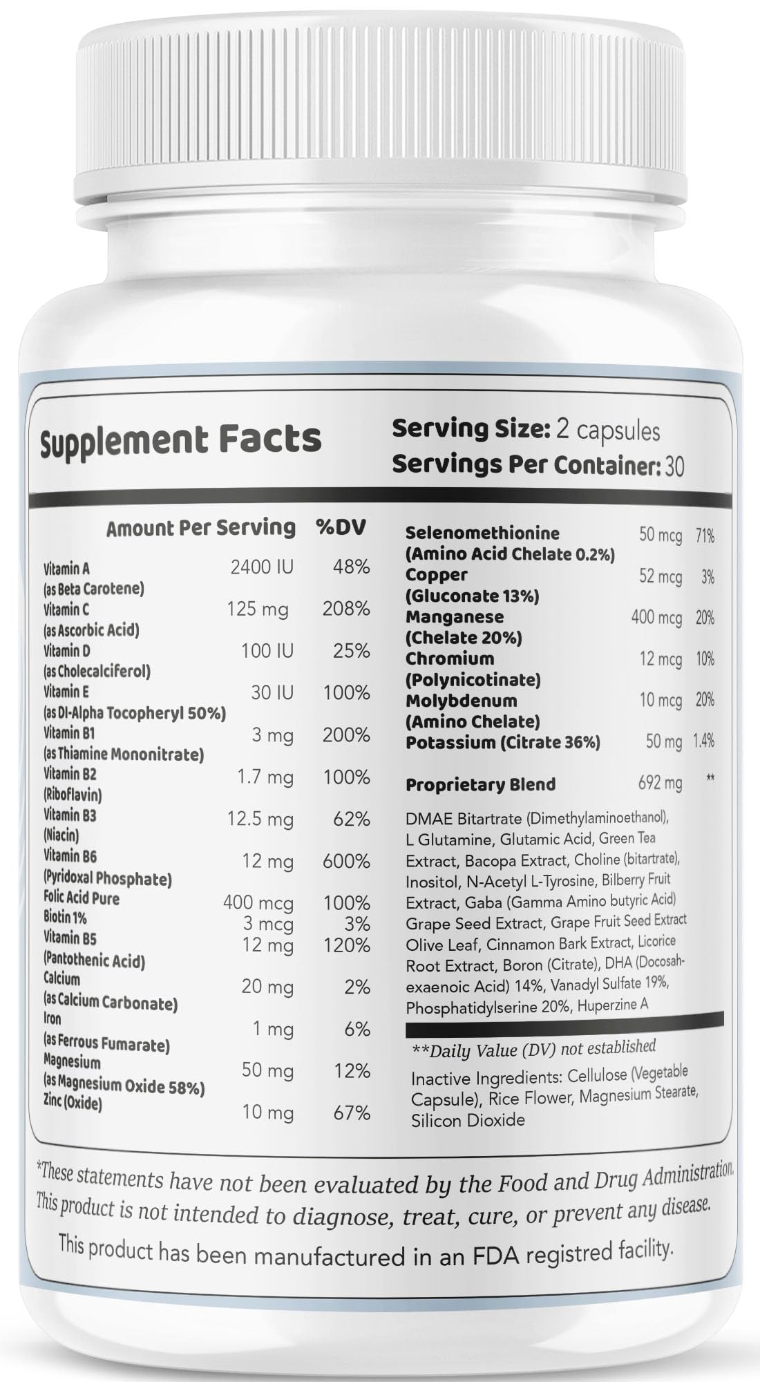 LIVORKA Quietum Plus ingredients label, plant-based formulation