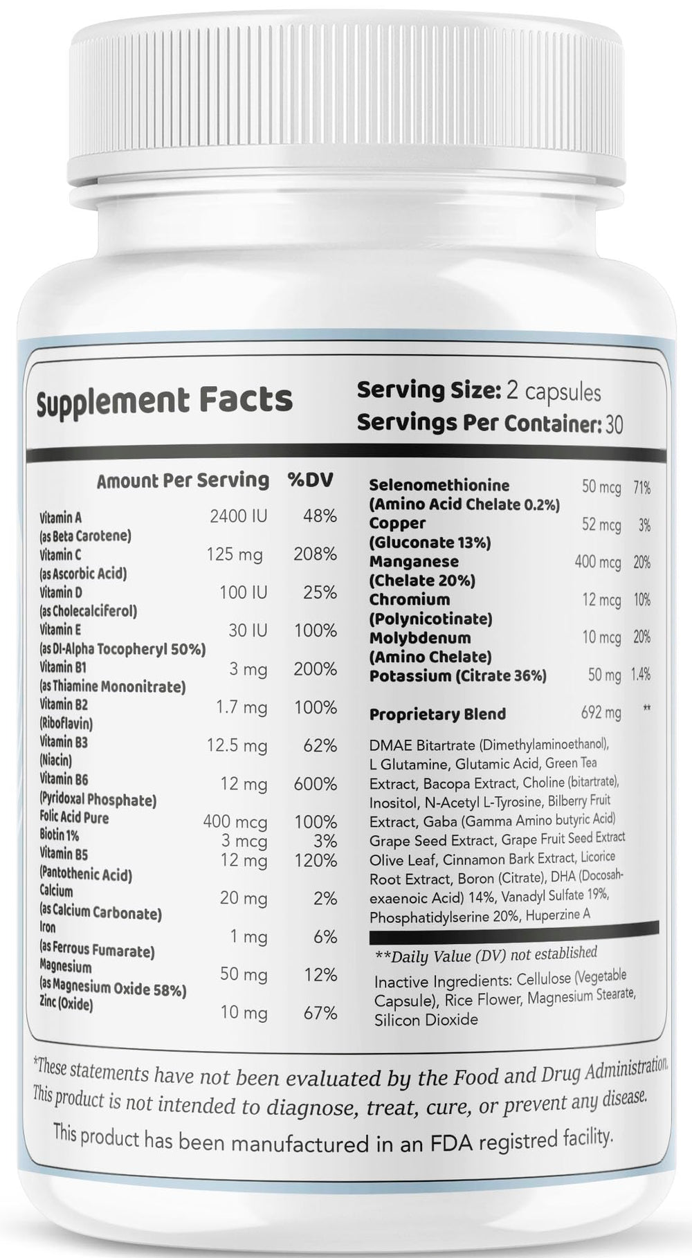 LIVORKA Quietum Plus ingredients label, plant-based formulation