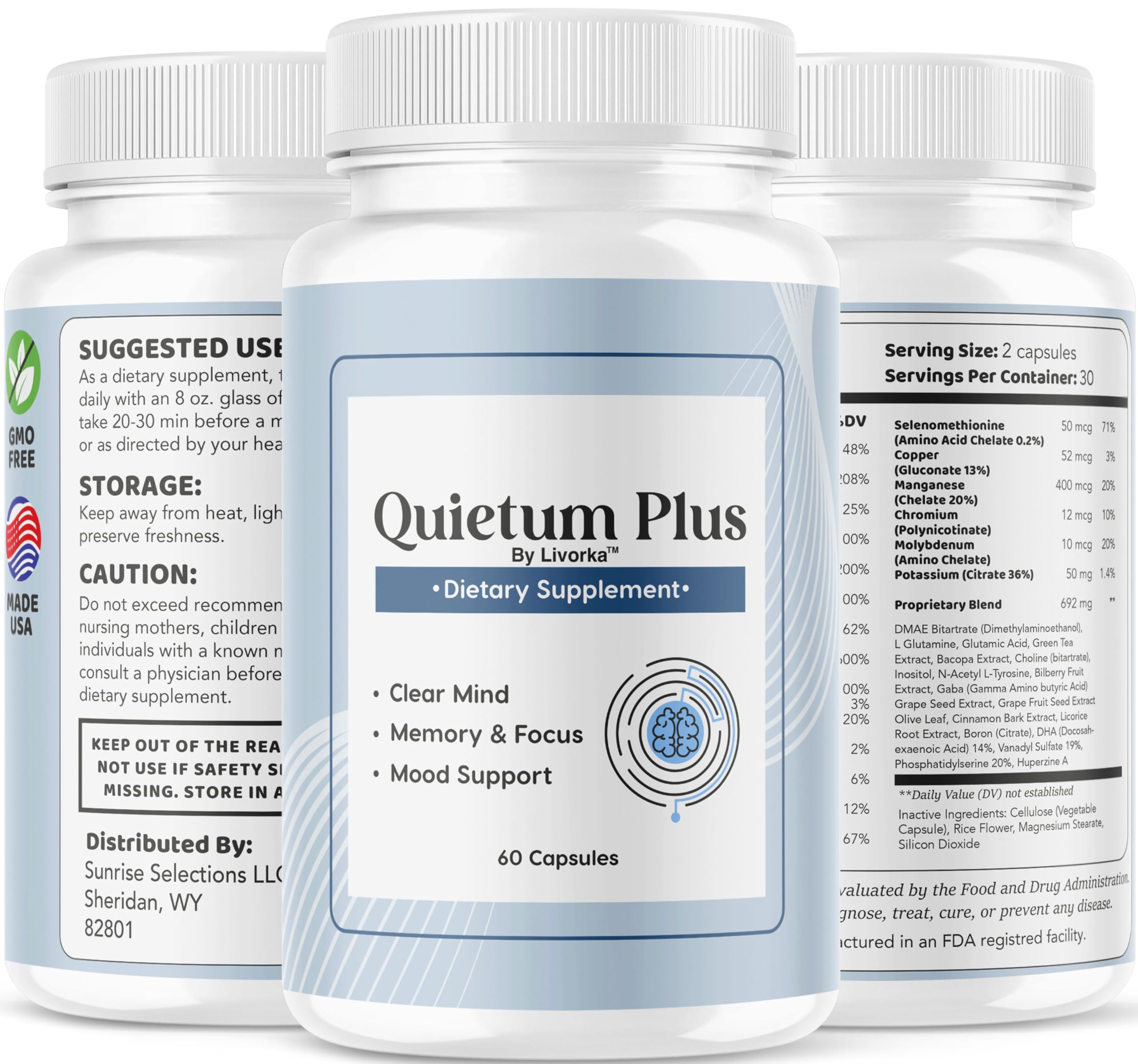 LIVORKA Quietum Plus premium seal, signals quality and care