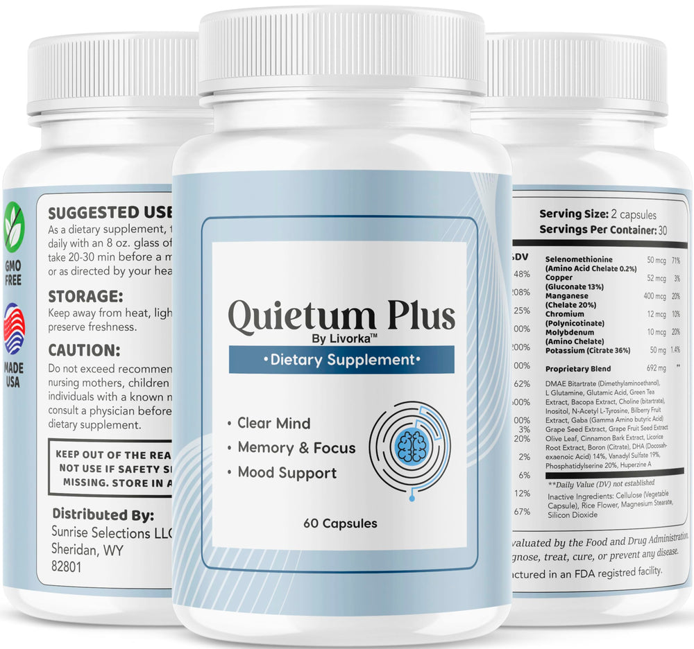 LIVORKA Quietum Plus premium seal, signals quality and care