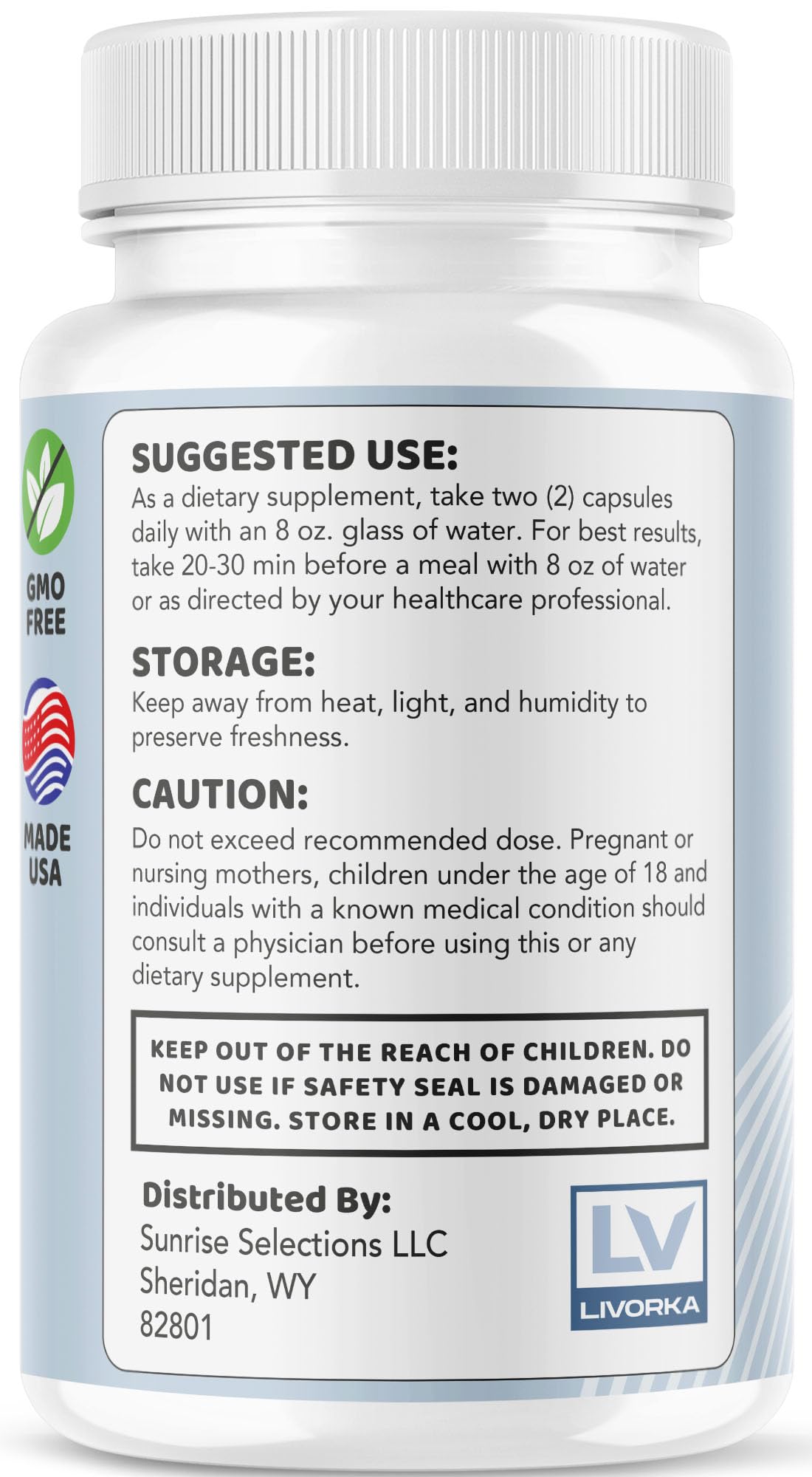 LIVORKA Quietum Plus travel bottle, convenient for on-the-go routines