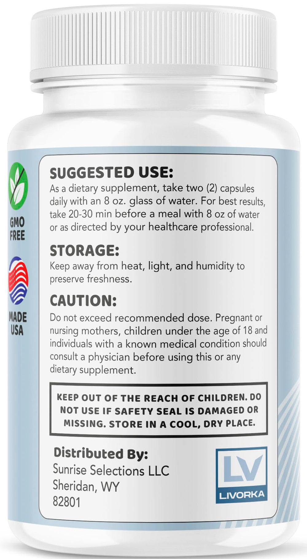 LIVORKA Quietum Plus travel bottle, convenient for on-the-go routines
