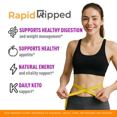 LIVORKA Rapid Ripped Keto ACV Gummies label highlights natural ingredients.