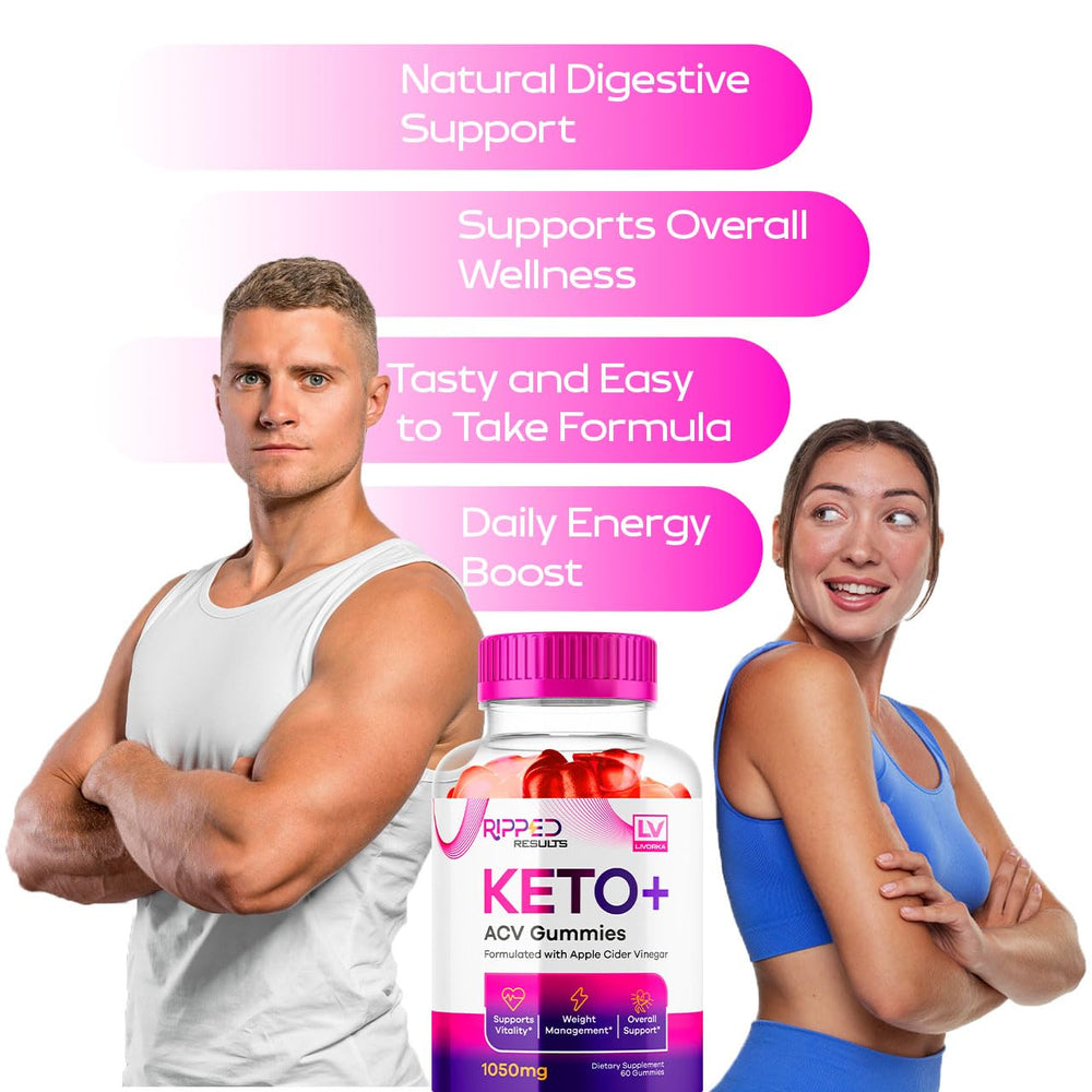 LIVORKA Ripped Results Keto ACV Gummies bottle front for tangy daily routine support