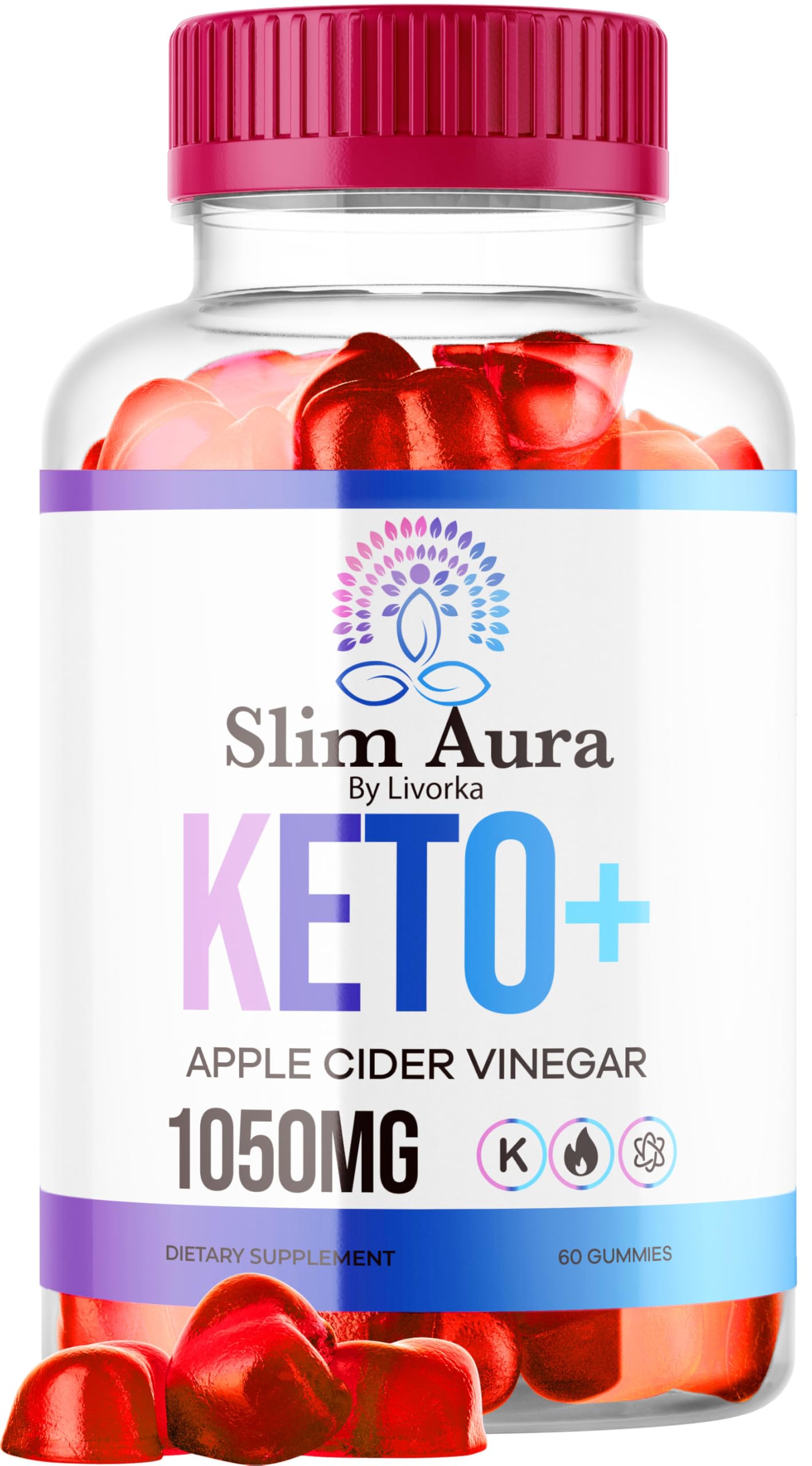 LIVORKA Slim Aura Keto ACV Gummies bottle for daily keto-friendly support.