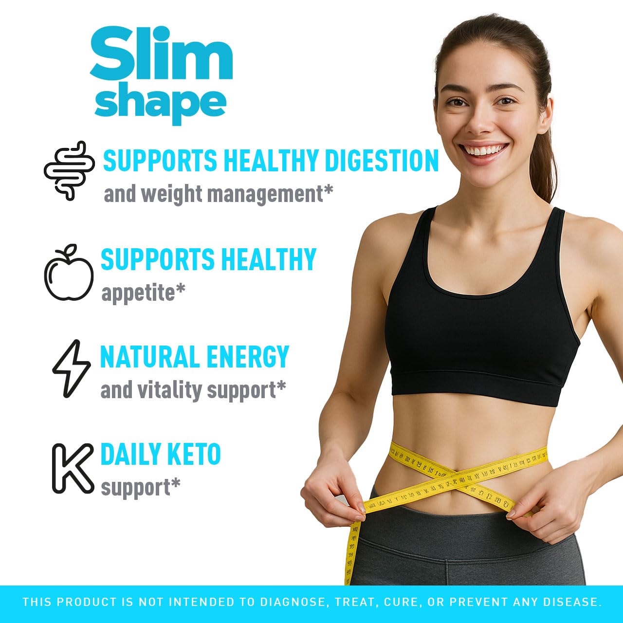 Close-up of SlimShape capsules highlighting a natural formula.