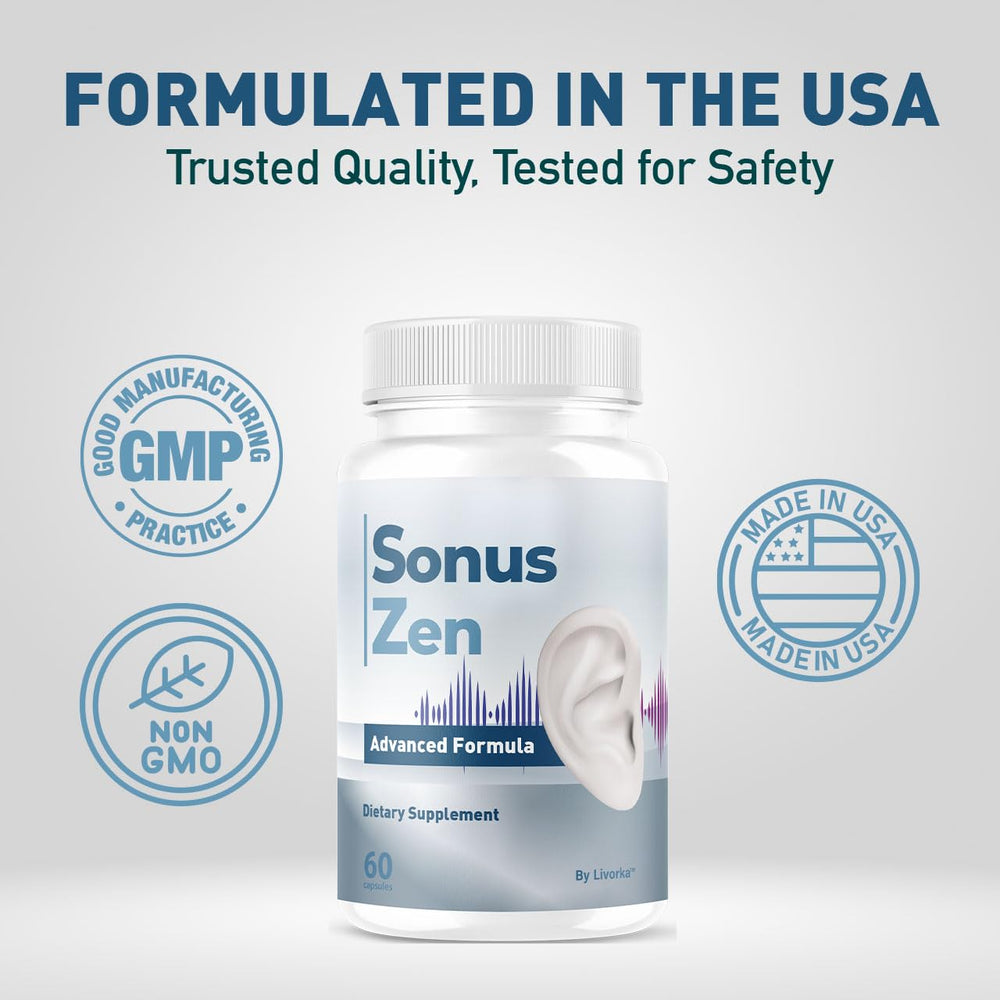 LIVORKA SonusZen Capsules display on shelf in retail setup.