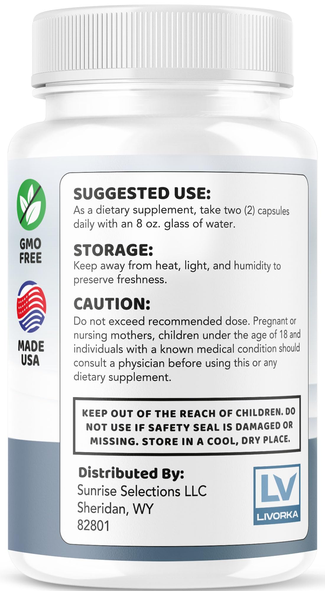 LIVORKA SonusZen Capsules USA-made badge signals quality.
