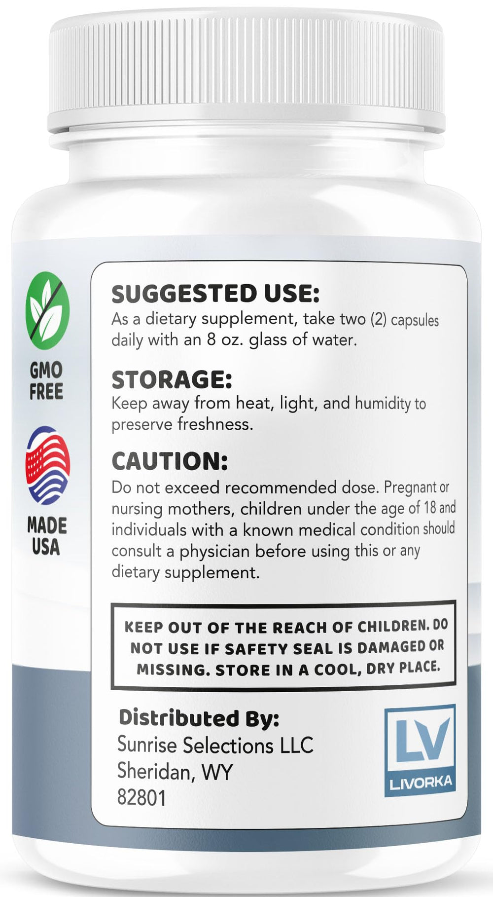 LIVORKA SonusZen Capsules USA-made badge signals quality.