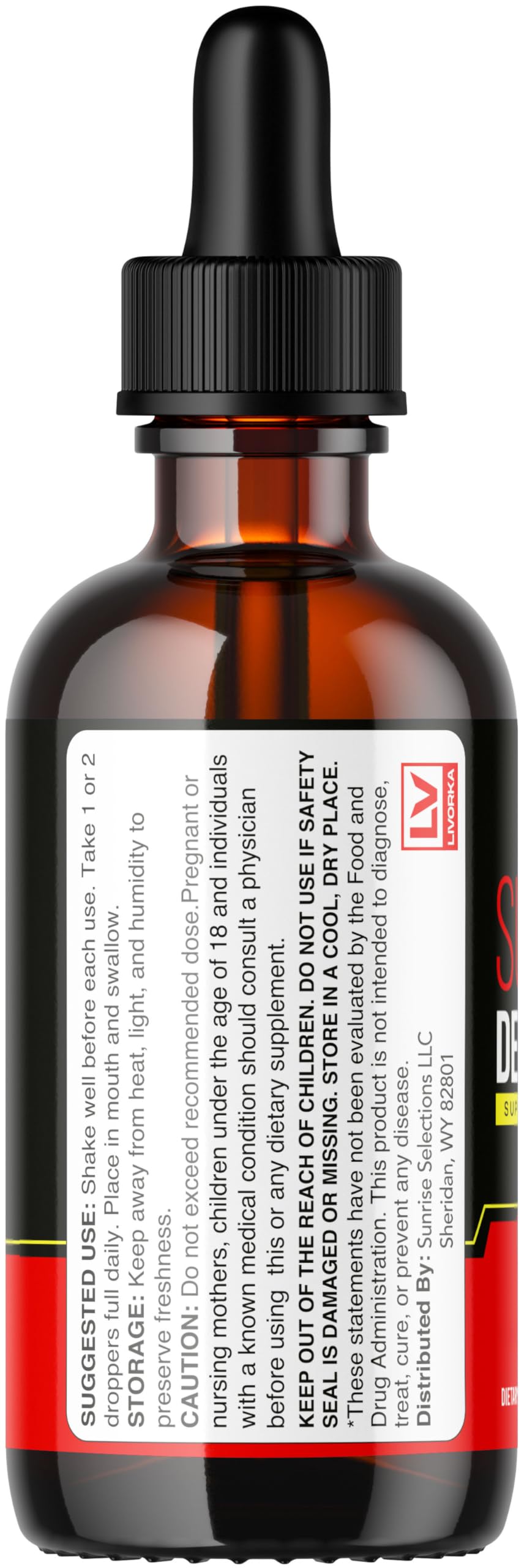 LIVORKA Sugar Defender Drops travel-friendly bottle for busy lifestyles.