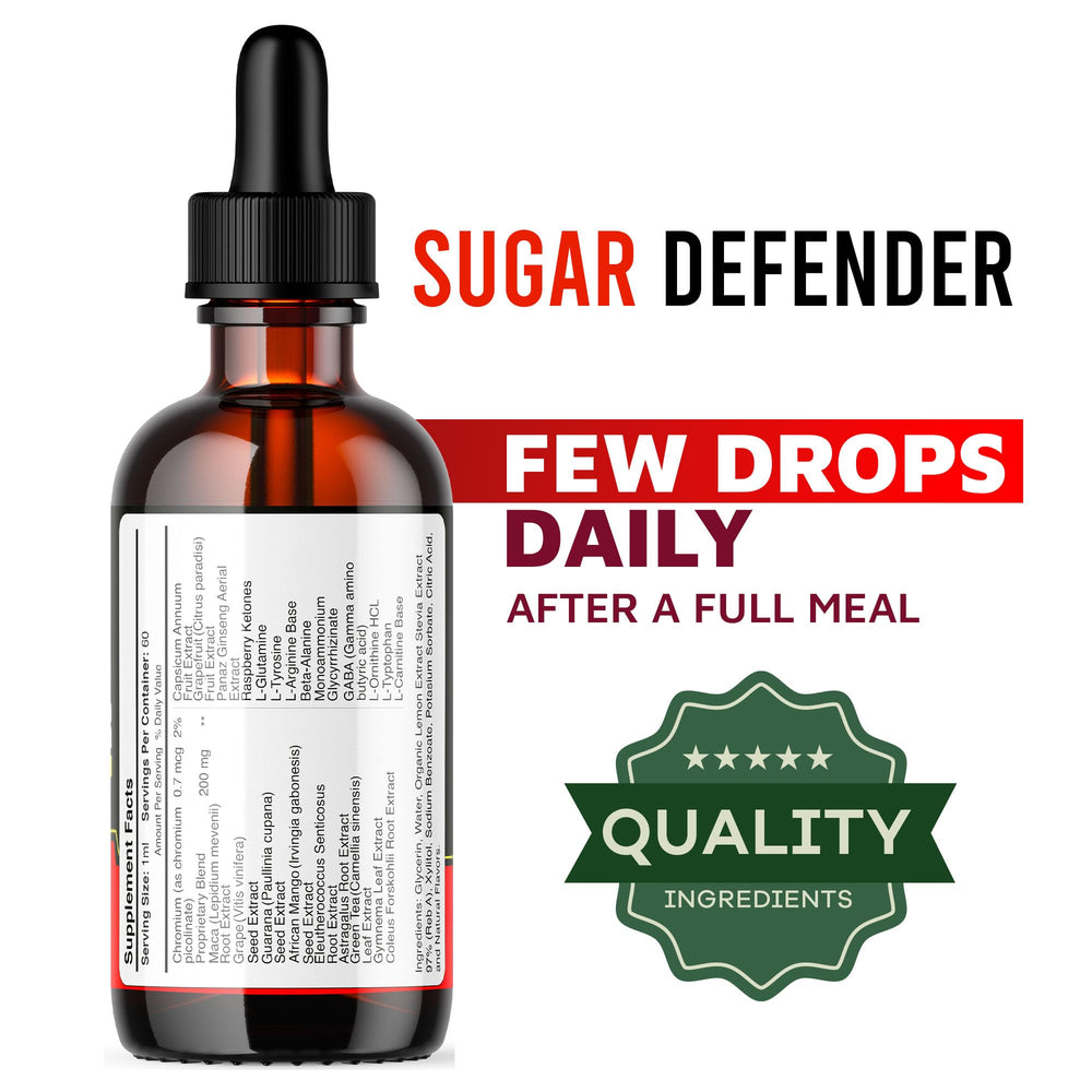 LIVORKA Sugar Defender Liquid Drop Advanced Formula bottle highlights upgraded formulation.