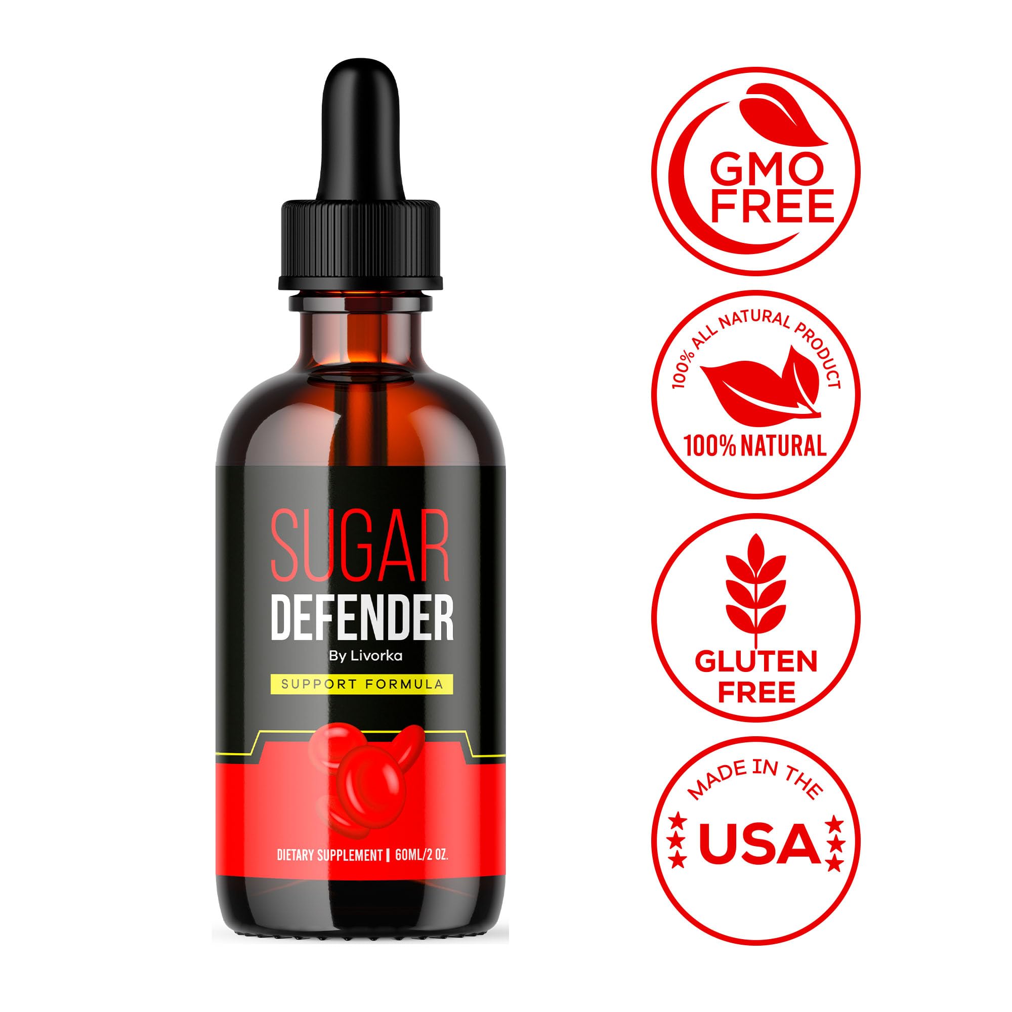 LIVORKA Sugar Defender Now in Drops packaging showcases convenient on-the-go use.
