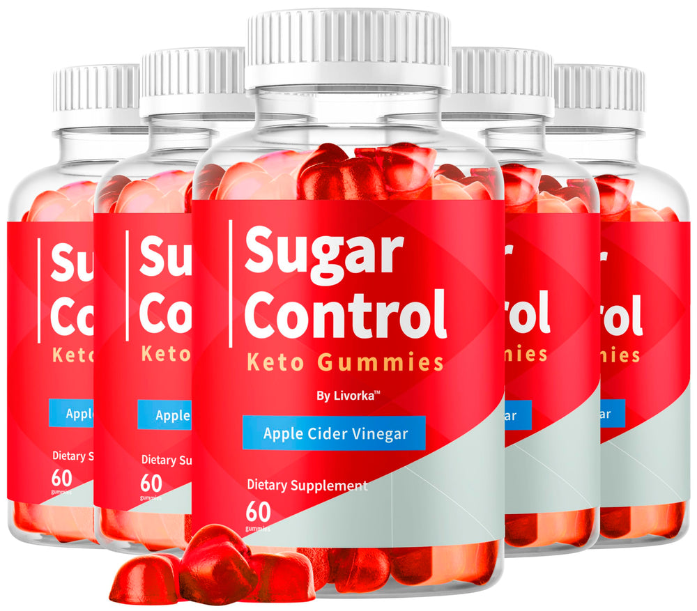 LIVORKA SugarControl Keto Gummies bottle on kitchen shelf, convenient daily supplement for keto-friendly routines.