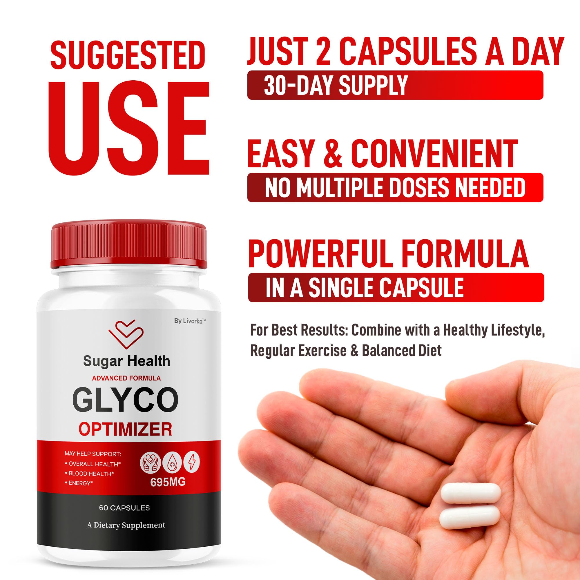 LIVORKA SugarHealth Glyco Optimizer label details with ingredients and directions