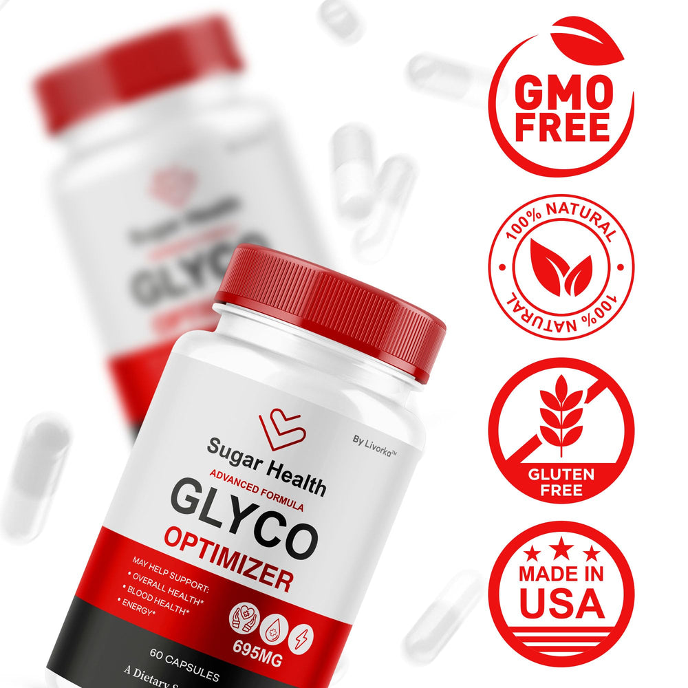 LIVORKA SugarHealth Glyco Optimizer product graphic communicates advanced support.