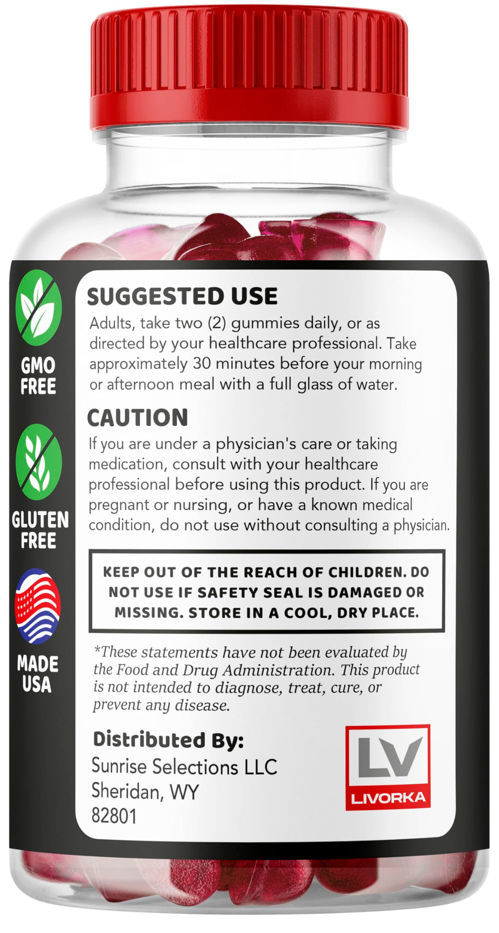 300-count LIVORKA Triton Maxx Gummies bottle demonstrates long-lasting daily supplementation.