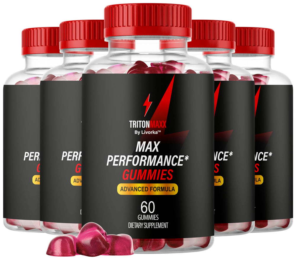LIVORKA Triton Maxx Gummies pack of five for convenient daily energy support.
