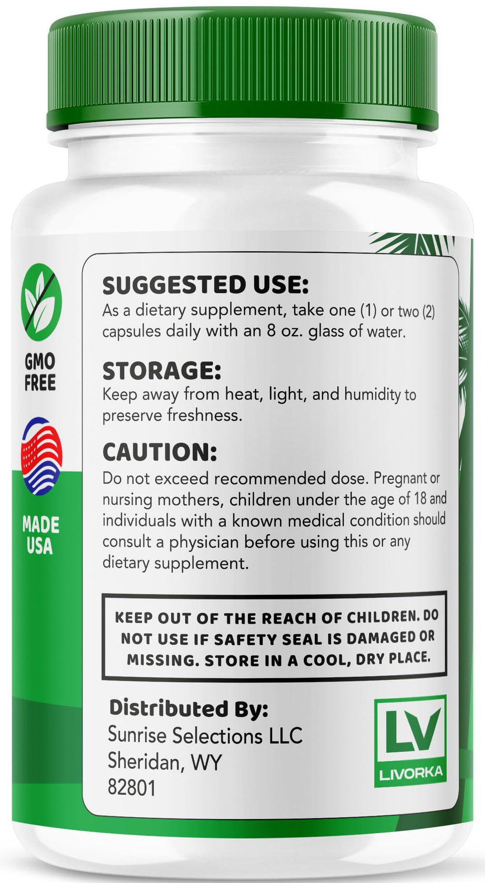 LIVORKA Tropical Rise daily-dose graphic suggests easy routine