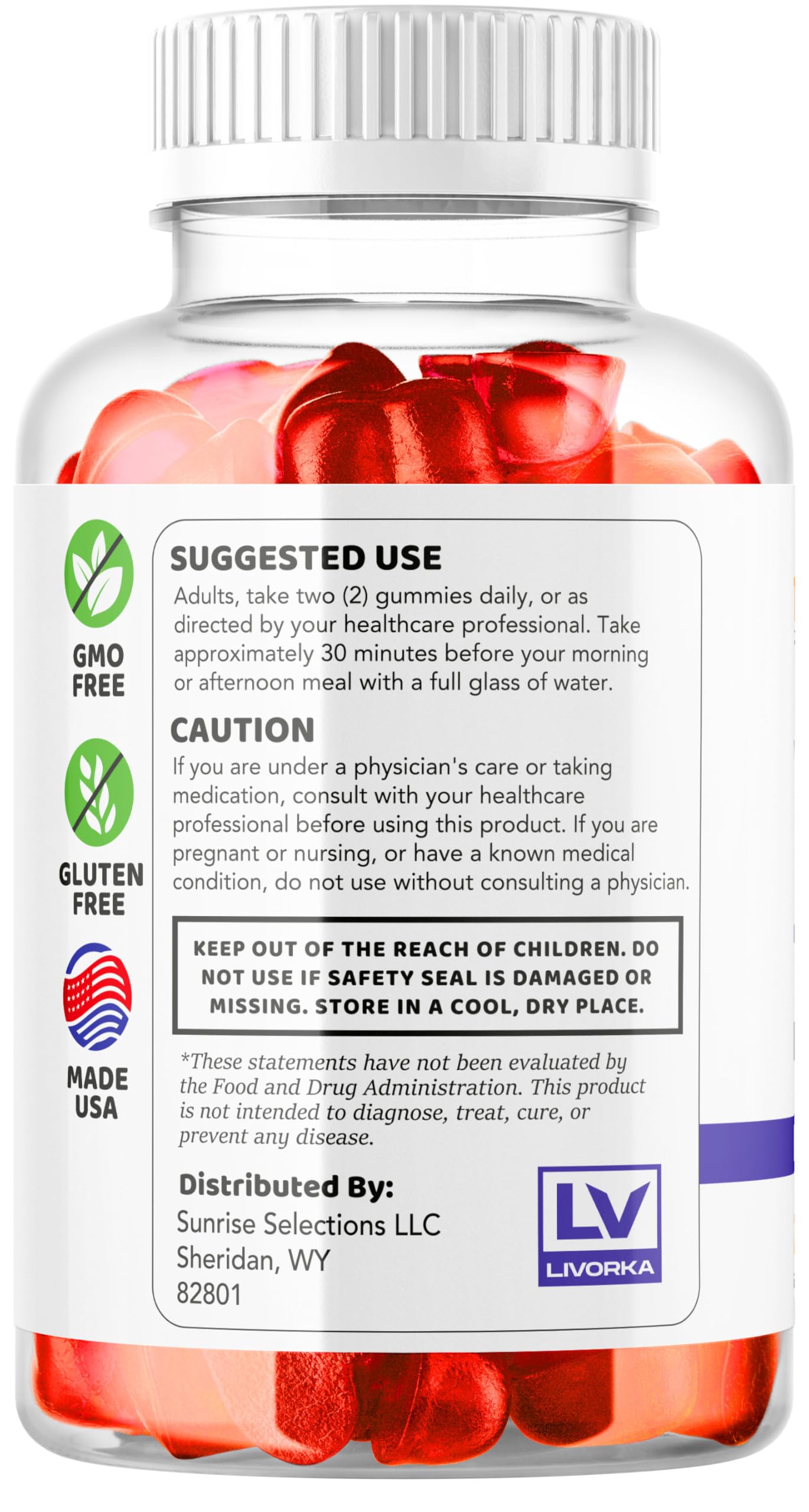 LIVORKA ingredients list emphasizes keto-friendly components.