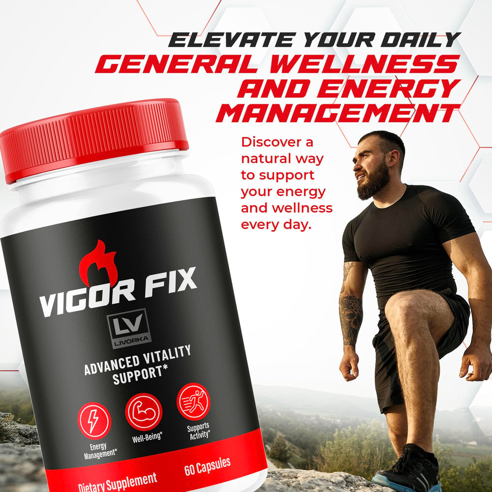 LIVORKA Vigor Fix capsules close-up for easy daily dosing.